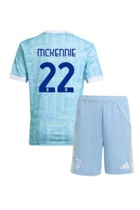Juventus Weston McKennie #22 Jalkapallovaatteet Lasten Vieraspeliasu 2025-26 Lyhythihainen (+ Lyhyet housut)